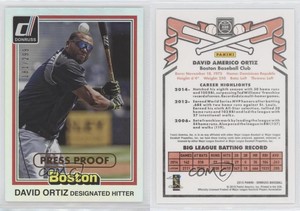 2015 Donruss Inaugural 1981 Edition Press Proof Bronze /299 David Ortiz #220 HOF