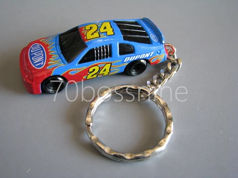 JEFF GORDON #24 DUPONT FLAMED CHEVY NASCAR RACING KEYCHAIN Cover
