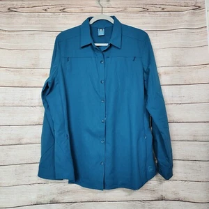 New With Tags REI Sahara Shirt Pacific Blue Outdoor Hiking Women's Size XL - Picture 1 of 20