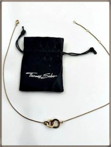 Thomas Sabo Women's Together Forever Small 925 Sterling Silver Rose Gold Necklace 45cm - Picture 1 of 10