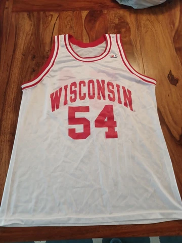 VNTG Wisconsin Badgers CHAMPION Rashard Griffith Basketball Jersey 90s XL  RARE Cover