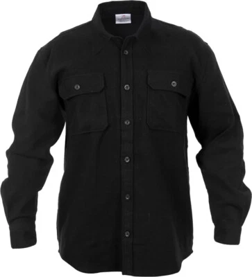 Plaid Flannel Shirt Brawny Buffalo Heavyweight Long Sleeve Checkered Lumberjack - Image 1 of 4