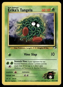 Erika's Tangela MP 079/132 Gym Heroes Pokemon Card - Picture 1 of 2