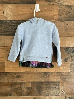 Appaman Toddler Girl's Hoodie Zipper Sides Iridescent Underlay Size 3T NWT - Image 1 of 4