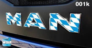 W.B.A. Aufkleber passend für Man Emblem TGS Euro 6 ab Bj 2013-2019 Rauten klar - Bild 1 von 9