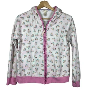 Matilda Jane Jacket Girls 16 Pink Hoodie Enchanted Garden Love All Around Heart - Picture 1 of 12