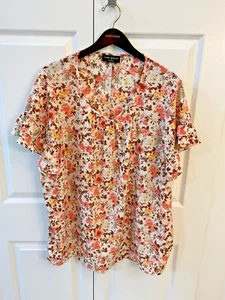 Plus size 26 Ivory Floral Blouse by Lane Bryant - Picture 1 of 5