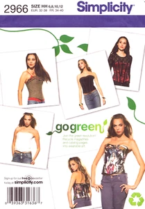 Simplicity 2966~Miss Corset~Laces Up Back~Lined~Ruffles~Rigiline Boning~Sz 6-12 - Picture 1 of 5