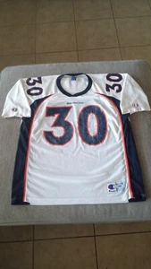 Vintage Champion NFL Denver Broncos Jersey Men Size 48 XL #30 Davis 90s USA Made - Picture 1 of 13