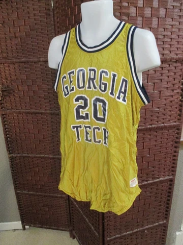 Vintage Georgia Tech Yellow Jackets Player Issued Basketball Jersey Size 44 Cover