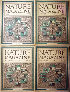 LOT OF 4 ISSUES OF NATURE MAGAZINE FROM 1925 GREAT ARTICLES, ADS, ILLUSTRATIONS! - Picture 1 of 2