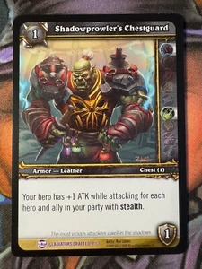 World of Warcraft Juego de Cartas Coleccionables Promo Gladiadores Hecho a Mano 3/3 Shadowprowler's Chestguard - Imagen 1 de 2