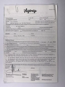 The Blow Monkeys Contract/Rider Original Office Copy Dr.Robert PinkPop 1986 - Picture 1 of 12