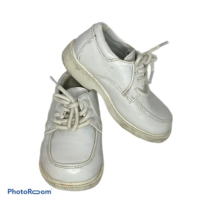 💕 Modit Baby Oxfords Esmoquin Vestido Noche y Fiesta Zapatos Talla 7 Cuero Blanco B3 Foto 1 de 4