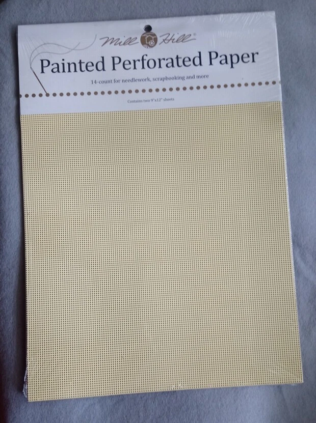 Mill Hill painted perforated paper 14ct 9"x12"x 2 sheet pack for cross stitch. - Image 1 of 4