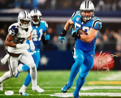 Luke Kuechly Signed (Thanksgiving Day) Carolina Panthers 11X14 Photo JSA - Image 1 of 2