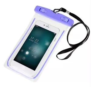 Waterproof Underwater Case Dry Pouch for Mobile Phone Glow - PURPLE - Picture 1 of 9