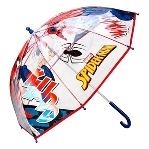 PARAGUAS SPIDER-MAN CLEAR DOME PARA NIÑOS CON LICENCIA NIÑOS HÉROE NIÑOS SUPERHÉROE POE - Imagen 1 de 4