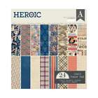 Authentique Double-Sided Cardstock Pad 12 X 12 Inch 24 Pagtes - Heroic, 8 Design