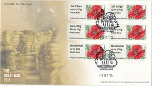 RAR! POPPY MA15 NMRN 19/10/15 FDC COLL/SET A002 WW1 CENTENARY SHS POST GO - Bild 1 von 1