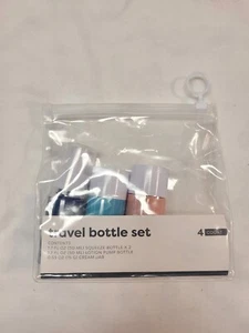 Target Travel Bottle Set of 4 with Travel Pouch (NEW IN PACK) Multi or Clear - Picture 1 of 5