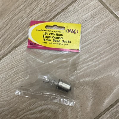 W4 12V 21W Bulb Single Contact 15mm Base Ba15s - Image 1 of 3