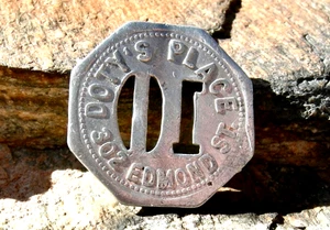 1910 SAINT ST. JOSEPH, MISSOURI (BUCHANAN CO) "DOTY'S PLACE" (BAR SALOON) TOKEN - Bild 1 von 7