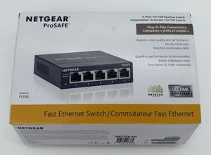 NETGEAR ProSafe (FS105) 5-portowy przełącznik zewnętrzny - Zdjęcie 1 z 14