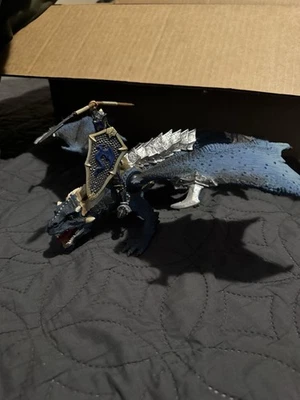Schleich Blue Dragon Rider Figure W/Rider D-73527 - Image 1 of 4