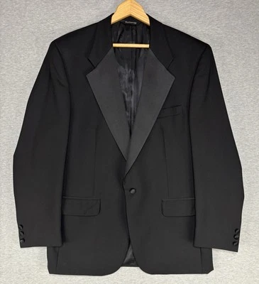 Abrigo deportivo de colección Burberry’s Blazer para hombre 44R negro lana ventilación única botón único Foto 1 de 4