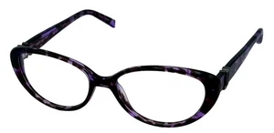 Jones New York Women Plastic Rectangle Eyewear Frame J757 Purple Tortoise 52mm - Picture 1 of 12
