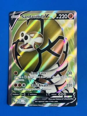 Sandaconda V  184/192 - Pokemon Rebel Clash Sword Shield Full Art Rare Card - Image 1 of 2