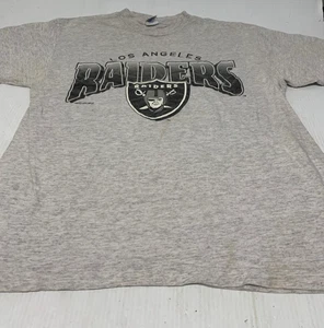 VTG True-Fan T-shirt Gray Los Angeles Raiders 1994 Sz L Men's A37 - Picture 1 of 10