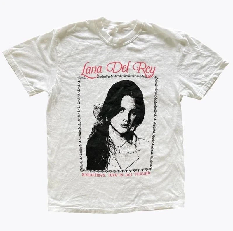 Camiseta Lana Del Rey Blanca Manga Corta Algodón Unisex S-5XL Hombres Mujeres VM9116 Foto 1 de 1