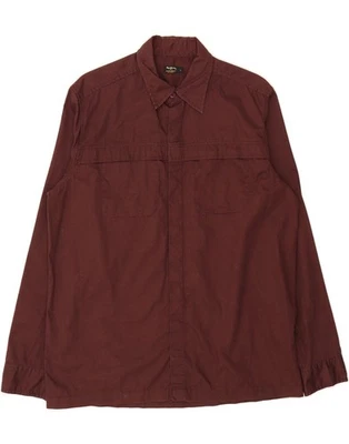 PEPE JEANS Mens Shirt Large Burgundy Cotton AD09 - Image 1 of 3