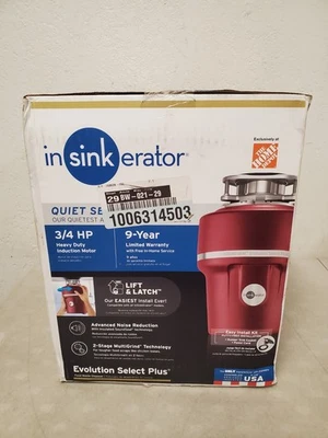 Kit de eliminación de basura de alimentación continua InSinkErator Evolution silencioso de 3/4 HP Foto 1 de 4