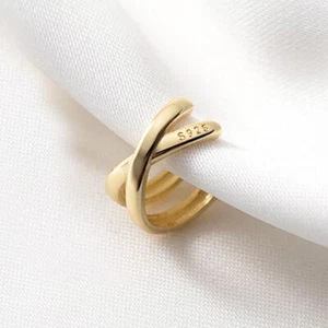 Orecchino Croce Argento Sterling 925 Non Piercing SINGOLO A1837 - Foto 1 di 7