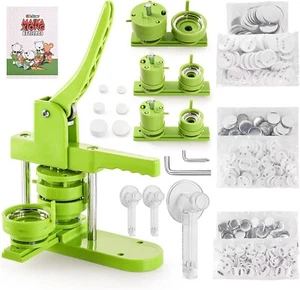 Máquina para hacer botones máquina de pasador de insignia máquina 1,25" + 2,25" 500 piezas gratis kit de prensa - Imagen 1 de 7