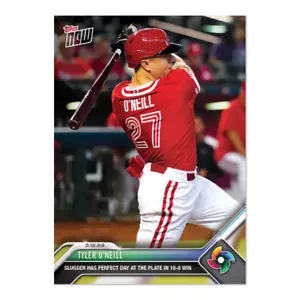 2023 TOPPS AHORA WBC-30 TYLER O'NEIL - SLUGGER TIENE EL DÍA PERFECTO EN EL PLATO - Imagen 1 de 2