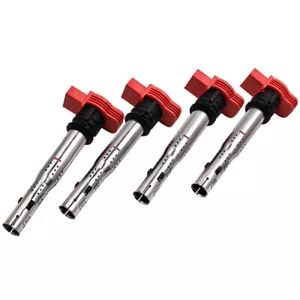 4pcs Spark Ignition Coil Pack for Volkswagen Touareg 2006-2013 A4 A5 A6 A8 Q7 - Picture 1 of 11