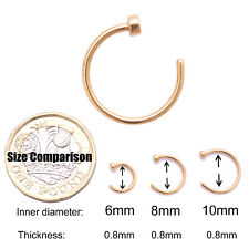 Nose Ring Surgical Steel Fake Nose Rings Hoop Lip Nose Rings Small Thin Piercing