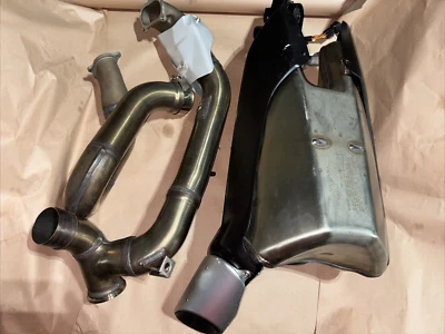 DUCATI PANIGALE V2 2025 NEW TAKE OFF FULL STOCK EXHAUST MUFFLER S SLIP ON S - Image 1 of 4