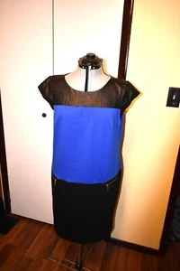 Womens Dress Size 16 Jones New York Faux Leather look with pockets work wear - Picture 1 of 3