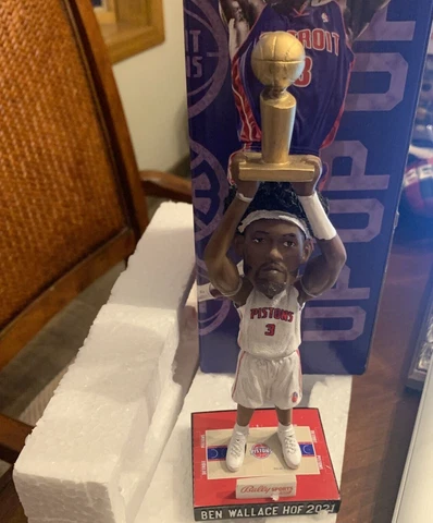 RARE ~ BEN WALLACE BOBBLE HEAD NBA DETROIT PISTONS #3 HALL OF FAME 2021 PROMO Cover