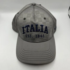 Italia Est. 1861 Essencial Caps Gray Checkered Adjustable Strap Back Hat - Picture 1 of 10