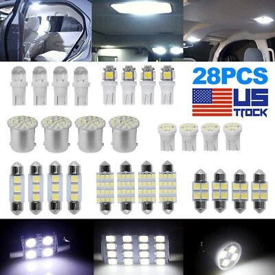 For Hyundai 28PC Car Interior Combo LED Map Dome Trunk License Plate Light Bulbs - Изображение 1 из 4