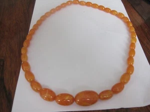 Bernsteinkette 70 cm, top Zustand 1 große Oliven 4 cm - Bild 1 von 6