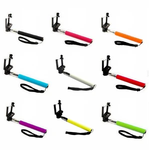 Camera Selfie Stick Extendable Telescopic Monopod iPhone IOS Android - Picture 1 of 8