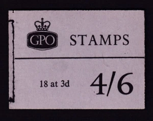 GB Booklet 4/6 1960 April SG L19g with graphite lines fine & clean average perfs - Picture 1 of 2