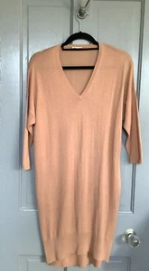 Women’s American Vintage - Knitted Jumper Dress Soft Wool Mix Small UK10 Beige - Picture 1 of 6